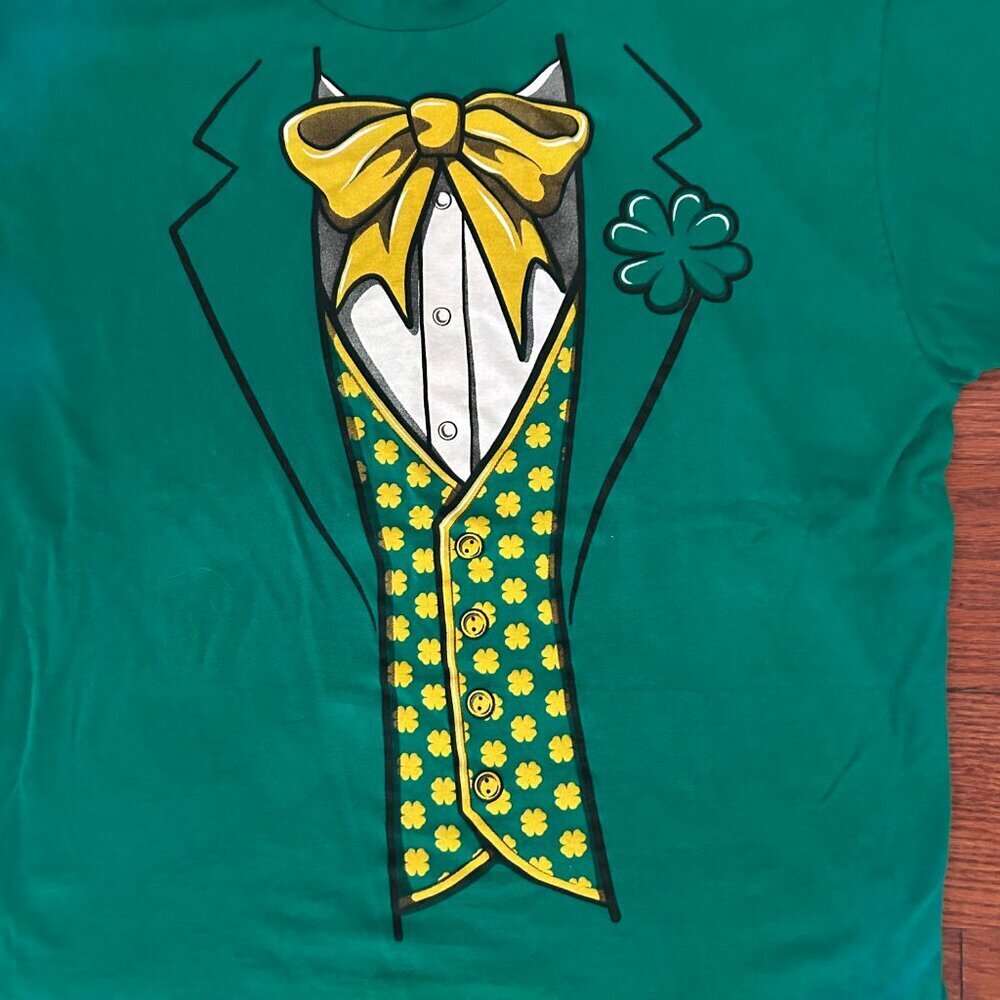 Leprechaun Tuxedo Funny St. Patrick's Day Irish Paddy Costume T-Shirt Size XXL - Picture 4 of 9